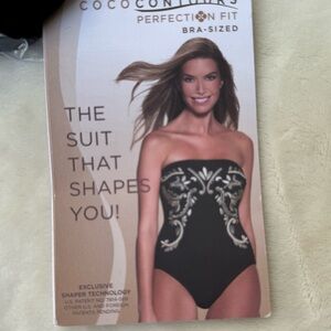 NWT $217 Coco Contour 32C Bra-Sized  Shaper Swimsuit